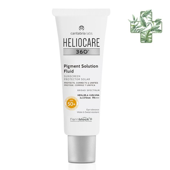 HELIOCARE 360º PIGMENT SOLUTION FLUID PROTECTOR SOLAR PROTEGE CORRIGE Y UNIFICA SPF50 1 ENVASE 50 ML