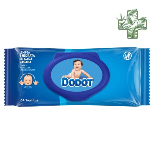 DODOT AZUL TOALLITAS HUMEDAS PARA BEBES 64 U
