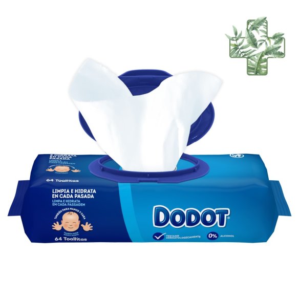 DODOT AZUL TOALLITAS HUMEDAS PARA BEBES 64 U