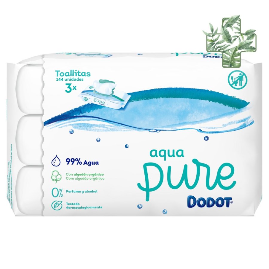 Toallitas Aqua Pure Bebé 432 unidades, Dodot