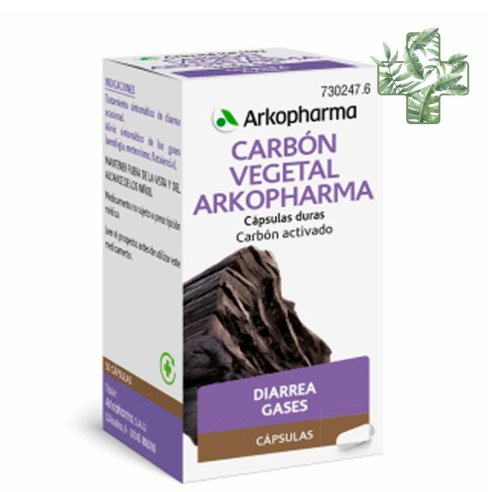 Carbon Vegetal Arkopharma 225 Mg 50 Capsulas