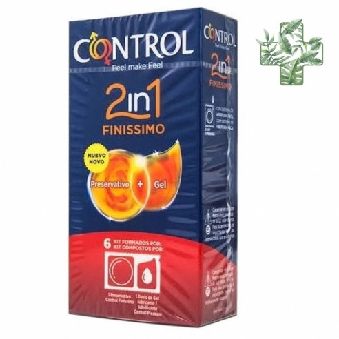 Control 2in1 Finissimo Preservativos 6 Unidades