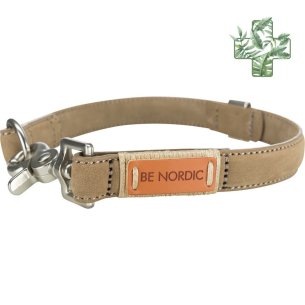 COLLAR DE CUERO,L,50CM/25MM ARENA
