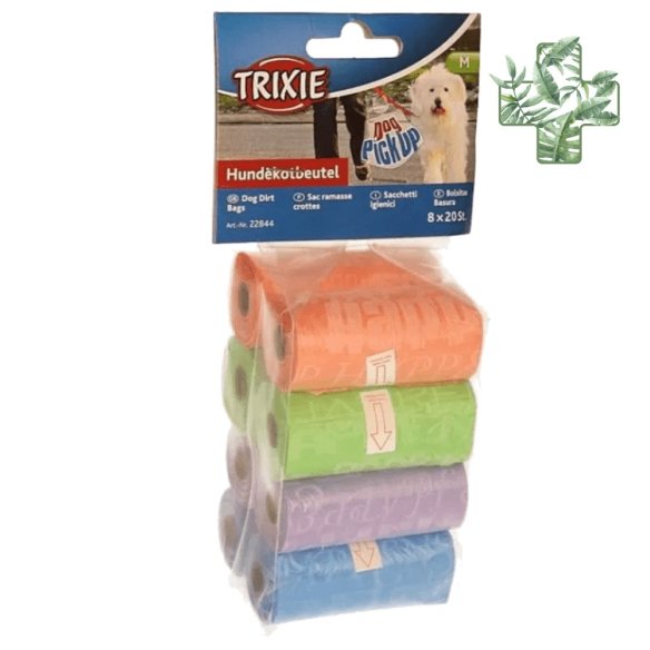 8 Rollos De Bolsas Perro Color Surtido