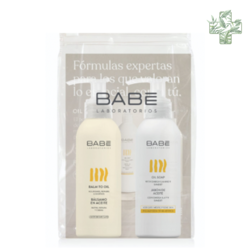 BABE Pack Viaje Jabón de aceite 100 ml  Bálsamo en aceite 100 ml